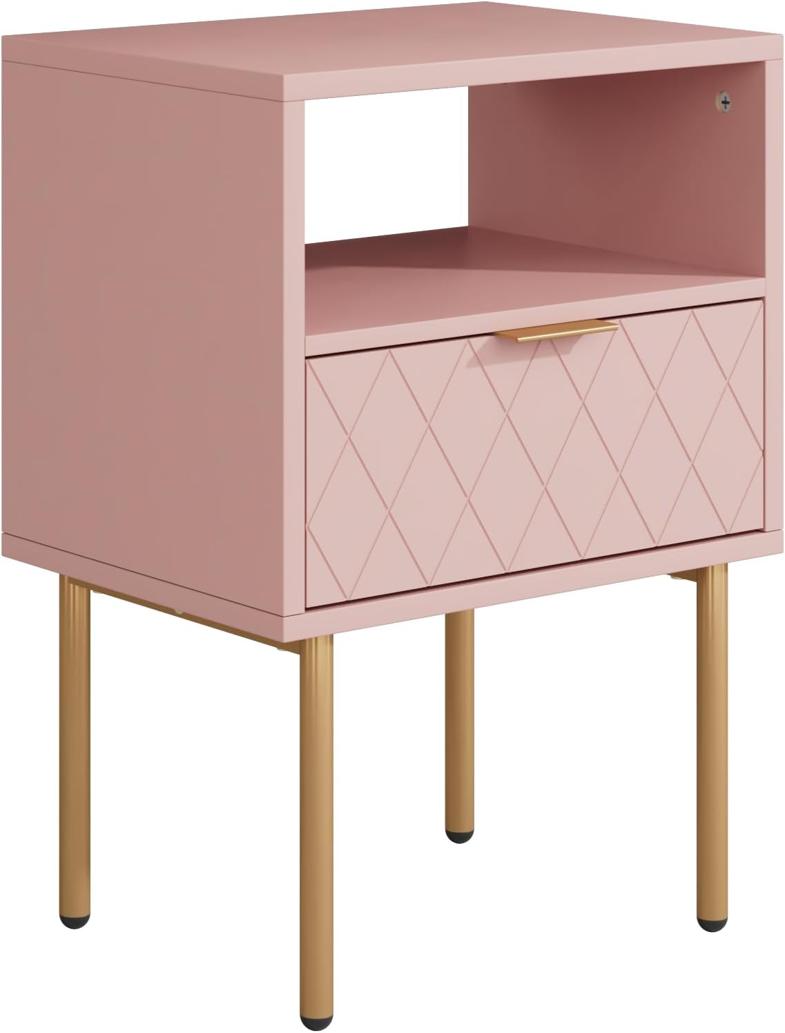 Aobafuir Nightstand, Drawer Dresser for Bedroom, Small Side