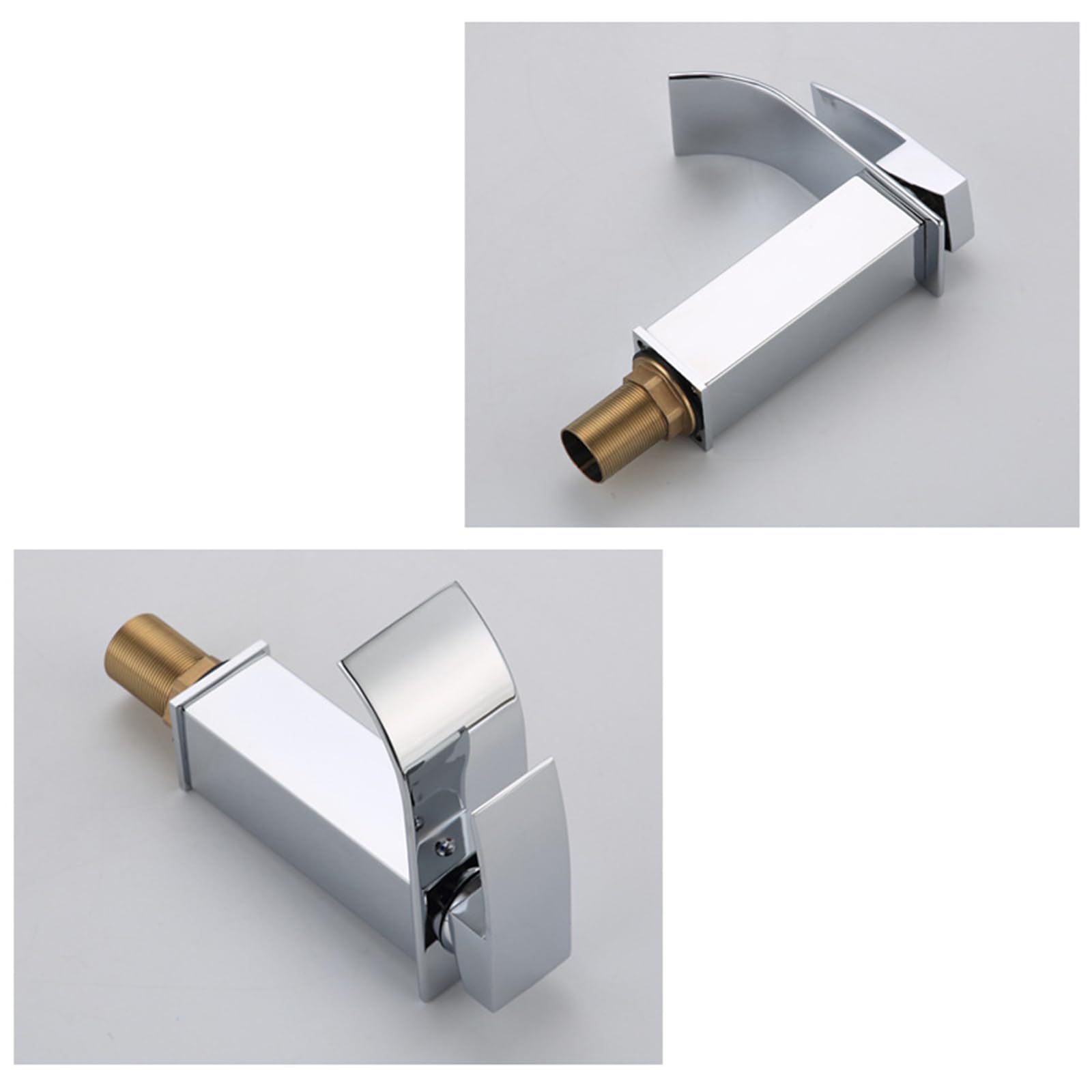 Rubinetto Bagno Lavabo Miscelatore Lavabo Rubinetto per Lavabo Ugello Piatto Cascata Ugello A Foro Singolo Cascata Calda E Fredda Raccordi per Lavello In Oro Rosa Lavabo Rubinetti Bagno