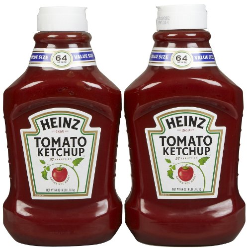 Image of Heinz, Tomato Ketchup, 64oz Squeeze Bottle (Pack of 2)