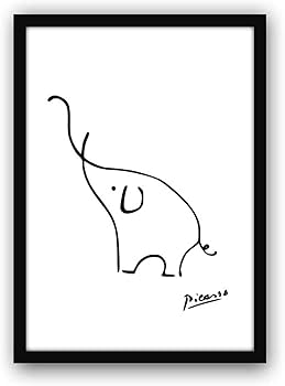 Amazon.co.jp: ポスターaoipro ピカソ 可愛いゾウの絵