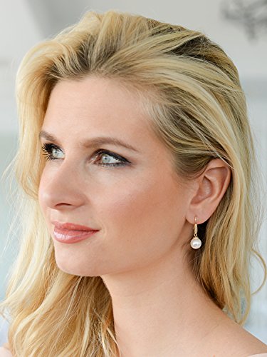 Mariell Pearl Drop Bridal Earring, Gold Wedding Earring for Brides, Bridesmaid, Mother's Day Jewelry Gift4