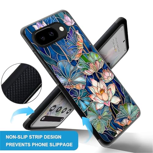 Coque Google Pixel 10A antichoc coque de protection fleurs lotus vitrail - 5