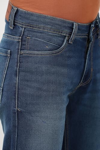 Image of Peter England Men's Slim Tapered Jeans | Denim | Premium | Modern Fit
