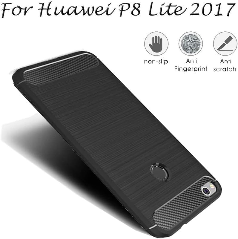 Image of Hybrid Carbon Fiber Back Case for Honor 8 Lite (Black)