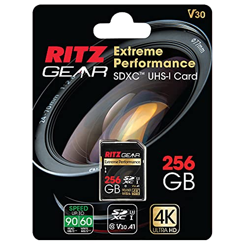 Extreme Performance High Speed Uhs-I Sdxc 256Gb Sd Card 90/60 Mb/S U3 A1 Class-10 V30 Memory Card For Sd Devices That Can Capture Full Hd, 3D, And 4K Video As Well As Raw Photography. #TOP1
