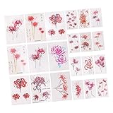 LALADEFIEE 21個 ステッカー パーティー party あし の 防水ステッカー 人工の 一時的な シール 花の の 論文
