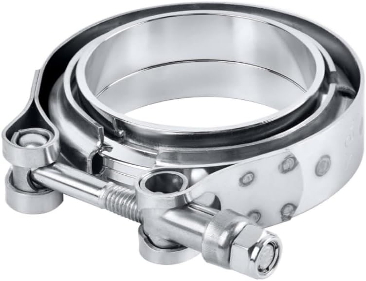 2 inch V Band Clamp with Male ＆ Female Flange, 304 Stainless Steel 2" V Band Flange Kit Universal
