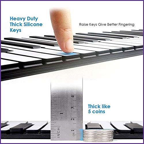 HMTOHL Roll Up Piano 49 Touches Silicone Portable Pliable coloré Doux Clavier électronique Piano Arc-en-Ciel clé… - Les Beatles, Paul McCartney, John Lennon, RIngo Starr, George Harrison HMTOHL Roll Up Piano 49 Touches Silicone Portable Pliable coloré Doux Clavier électronique Piano Arc-en-Ciel clé… – Image 6