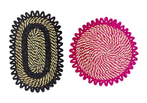 Image of Cotton Doormat for Home |Handmade Cotton Doormat | Quick Dry, Washable Door Mat for Home, Bathroom & Bedroom (Cofi-Pink)