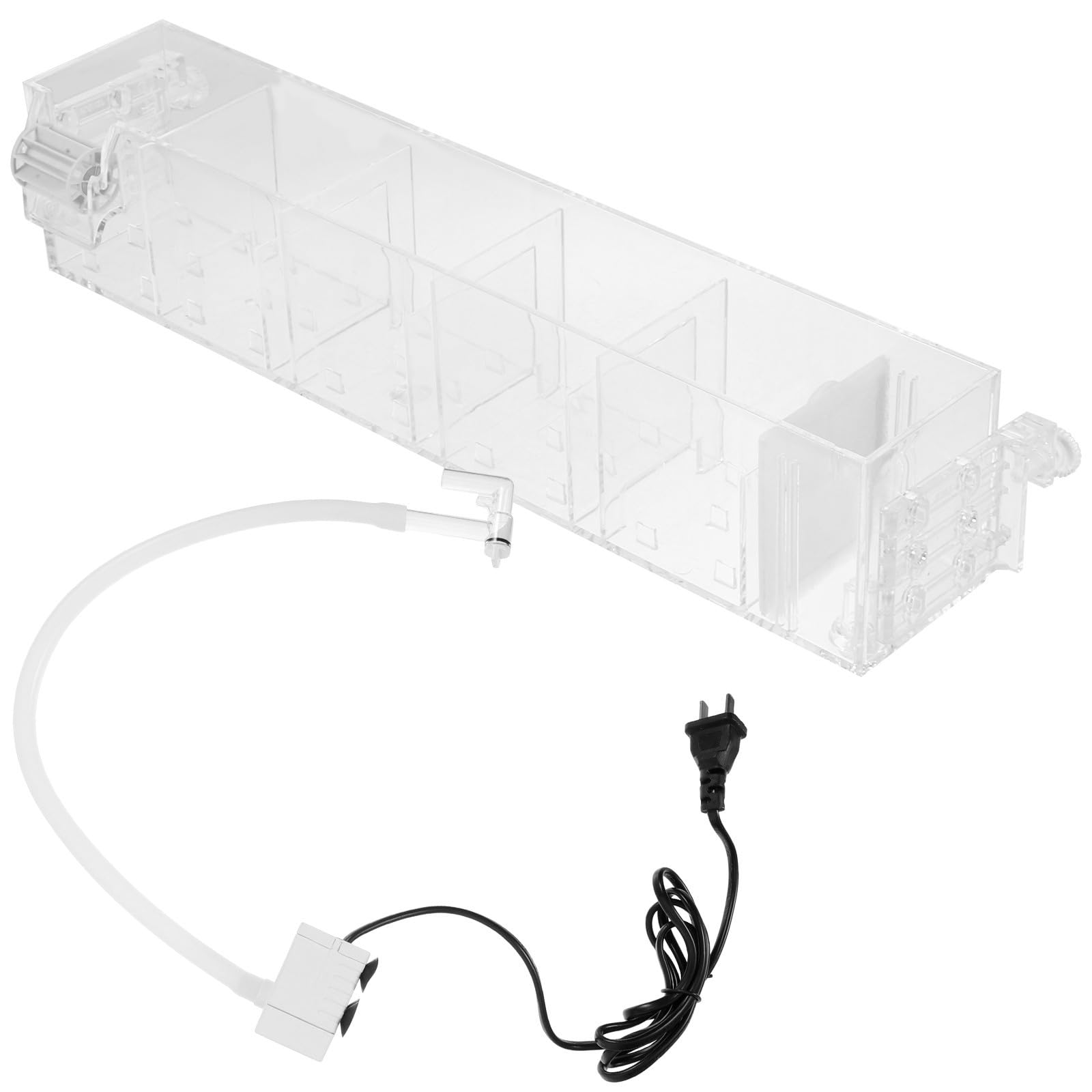 Aquarium Filterbox aus Acryl mit Wasserpumpe 1 Satz Multifunktionale Filterbox für Fischbecken Zubehör mit Klarem Design und Einfacher Bedienung für Zuhause