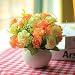 Produktbild Unechte Blumen,Künstliche Deko Blumen Gefälschte Blumen Seidenrosen Plastik Dahlie Braut Hochzeitsblumenstrauß für Haus Garten Party (Bunt,15cm) , 29