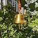 Small Brass Door Bells Hanging, Vintage Bell for Door Knob, Gold Home Garden for Xmas Decoration Christmas Decor Shopkeepers on Handcrafted Rope, Jingle Bells for Crafting DIY, Gift for Her