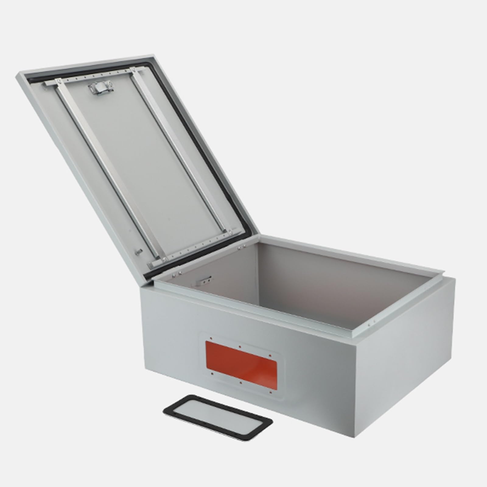 Scatola Elettrica In Acciaio Laminato A Freddo, Scatola Di Derivazione Elettrica con Serratura for Interni, con Piastra Di Montaggio Rimovibile e Presa(70x50x20cm/27.5x19.7x7.9in)
