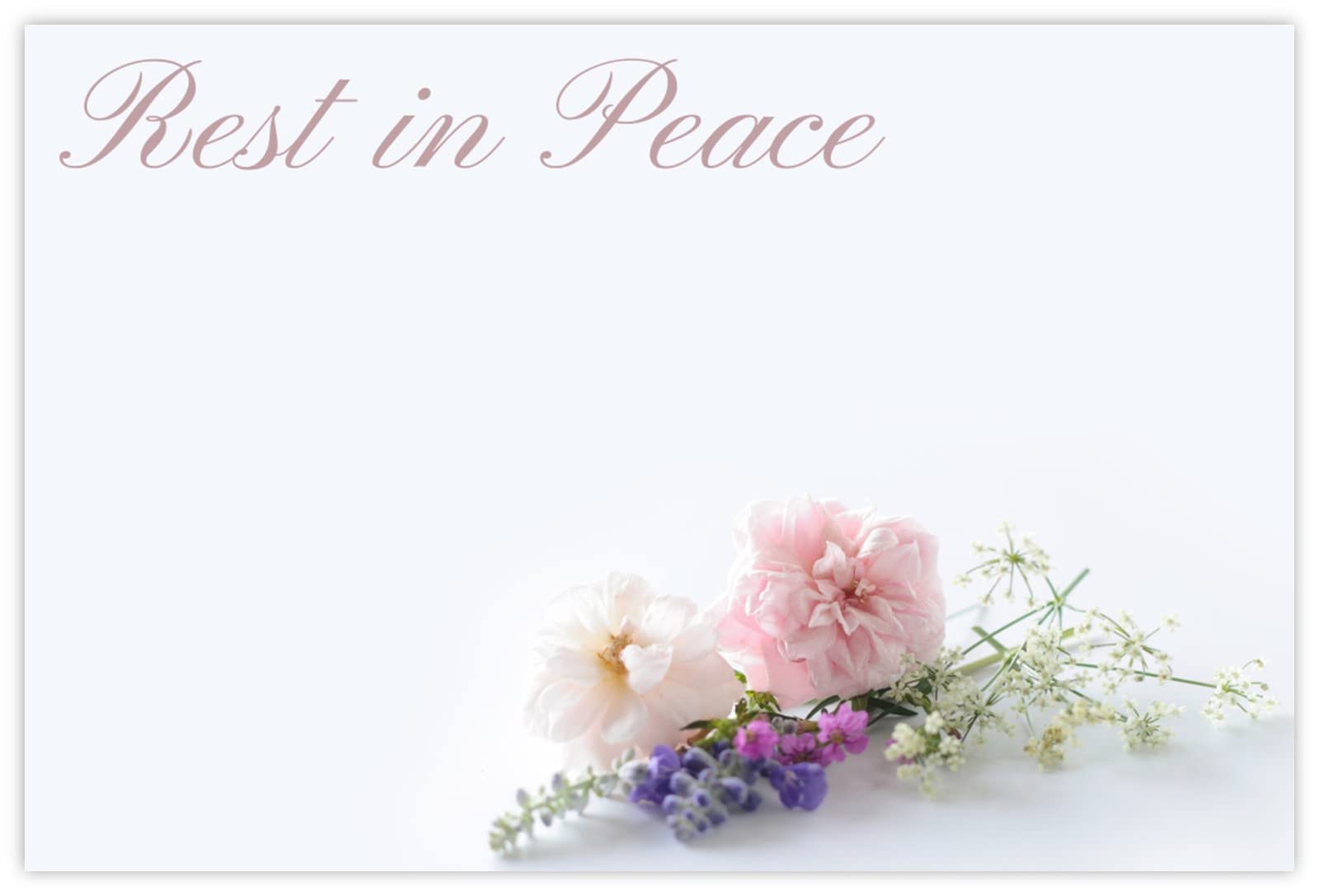 celloexpress Rest in Peace (Laying Flowers) Flower Message Cards - 60mm ...