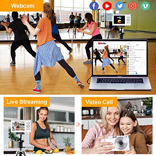 Digital Camera For Kids, Small Cameras For Teens, Portable Compact Camera For Photography, 1080P 50Mp Autofocus Children Camera With 32Gb Sd Card, 2.88 Inch Lcd Screen, 16X Digital Zoom (White) #TOP3