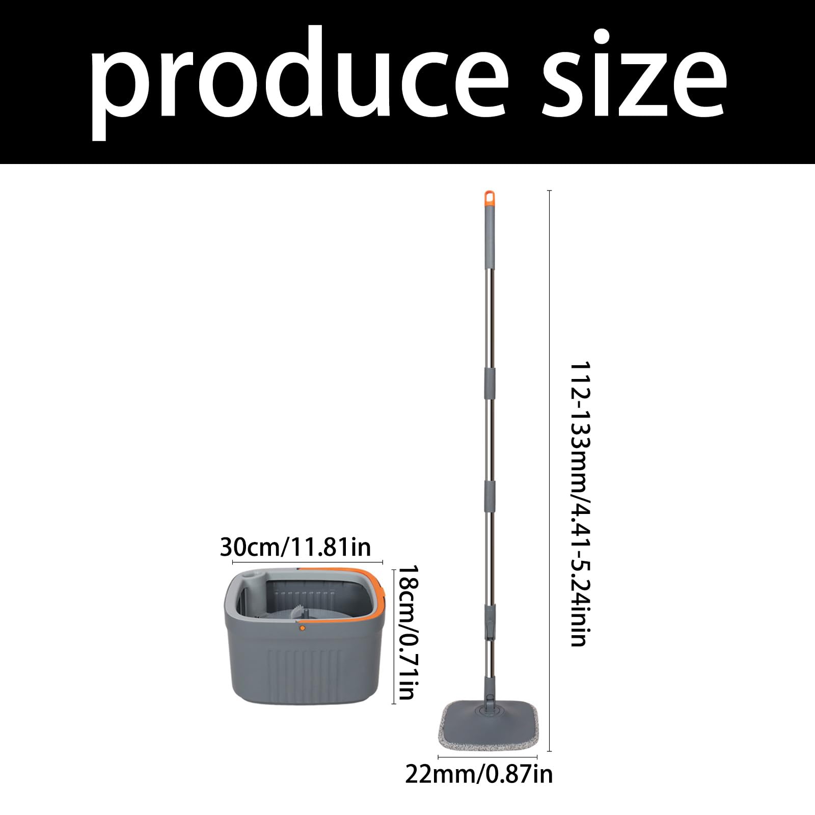 Juego de limpieza de suelo de microfibra multiusos con mango de metal y 6 recambios lavables a máquina para uso doméstico, estructura de cubo de fregona deslizante
