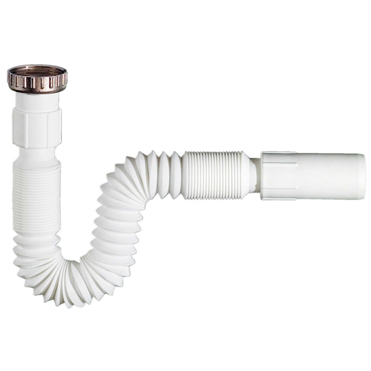 Vigor Rura Odpływowa do Zlewozmywaka, Biała, Polipropylen, 1.32 kg, 1 szt., 40 mm