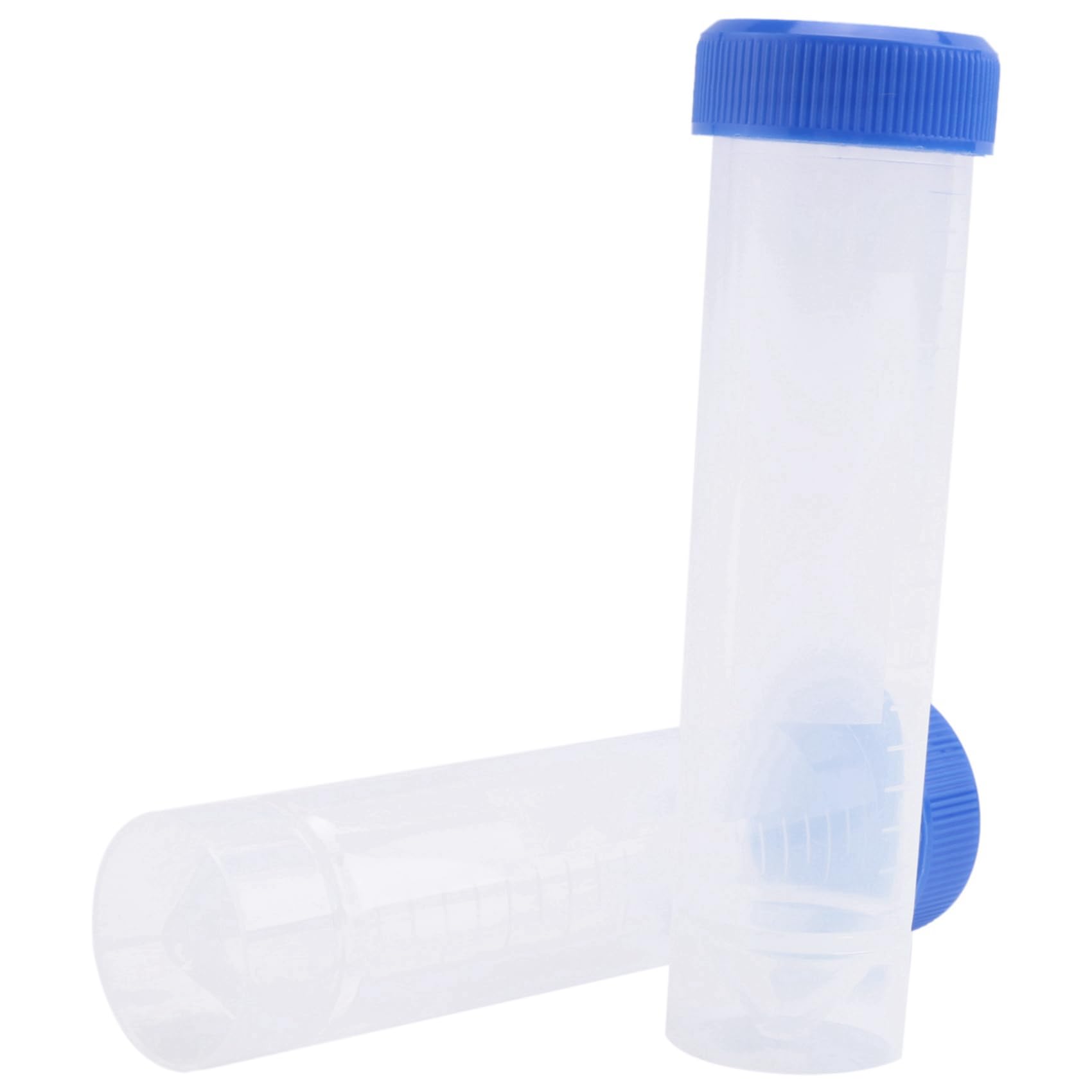 100 Pezzi 50Ml Tubo di Plastica Trasparente per Centrifuga con Scala Provetta di Plastica con Tappo A Vite
