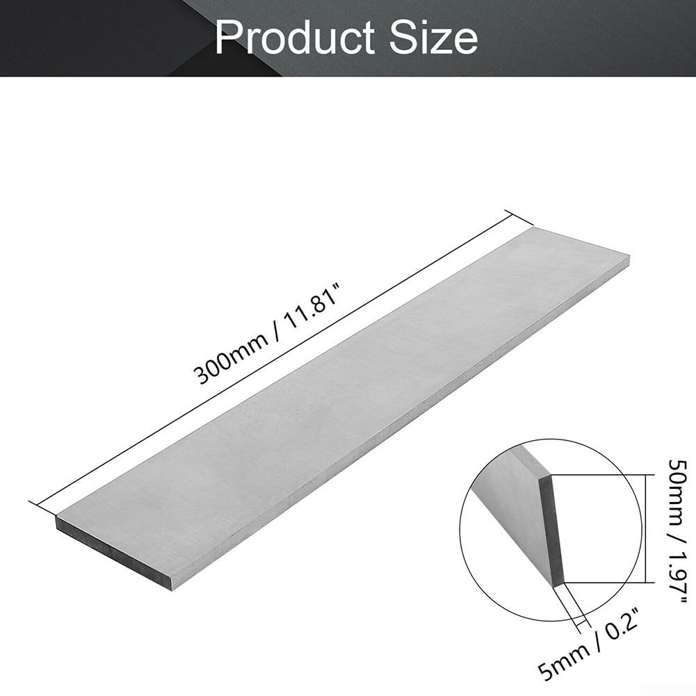 Lot de barres carrées HSS en différentes largeurs et longueurs pour tous les besoins d'usinage (5 mm x 50 mm x 300 mm)