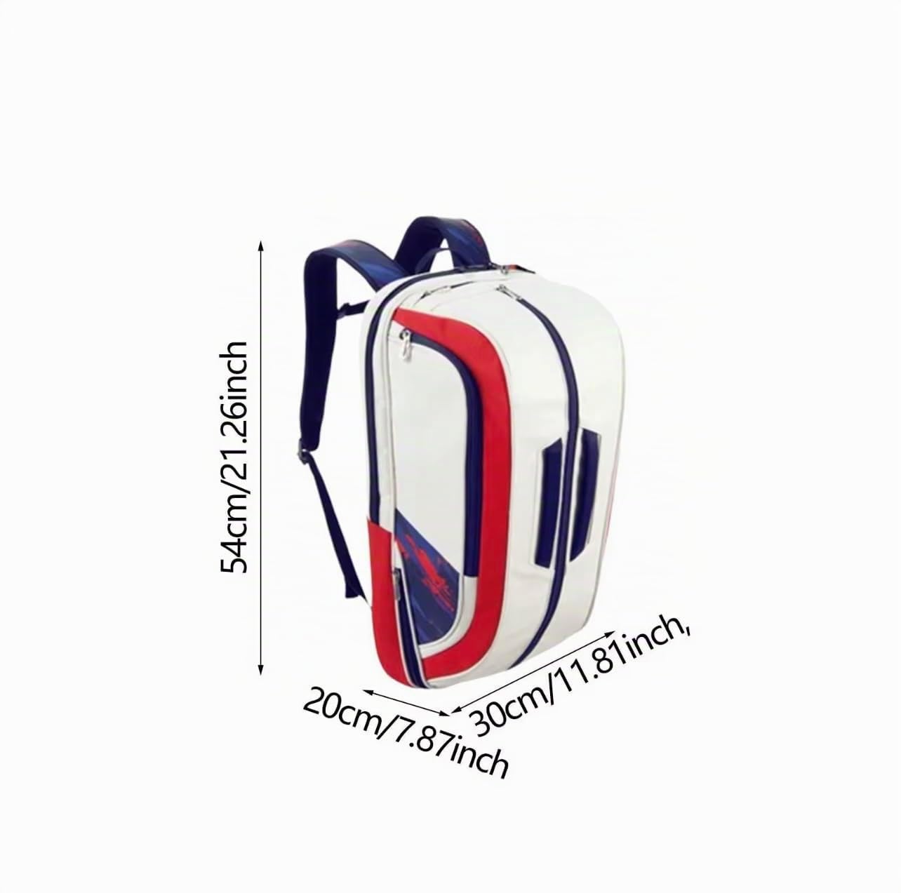 YONEX BA02312EX Expert Badminton/Tennis/Squash Borsa Zaino in Pelle Capacità 3 Racchette con Scomparto Scarpa