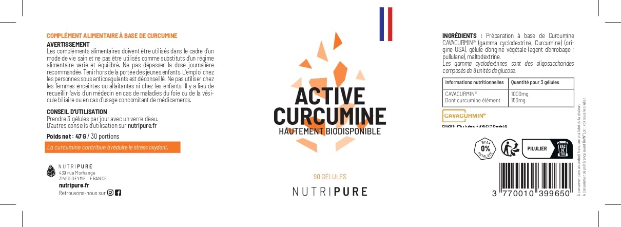 Nutripure | Pack Tendinites | Peptan® B 2000 Daltons | Pour les personnes ayant des tendinites passagères ou chroniques | Pure Glycine | Active Curcumine | Made in France