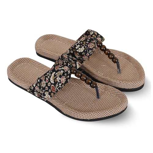 Image of Women's Slippers | Comfortable Flat Chappals for Women with Bow Detail | Stylish Casual Chappals, Trendy Summer Sandals, Comfortable Footwear for Daily Use