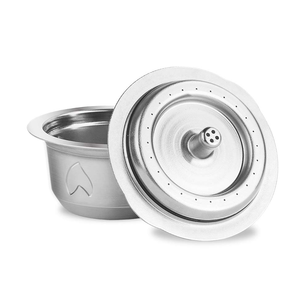 Stainless Steel Fillable Coffee Capsules Reusable Coffee Capsule Cup Filter Set Compatible with vertuolline GCA1 Delonghi ENV135 Delonghi ENV150 BNV450WHT1BUC1
