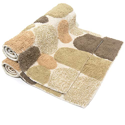 Chesapeake Pebbles 2Pc. Khaki Bath Rug Set 26650 (21"X34" & 24"X40") #TOP3