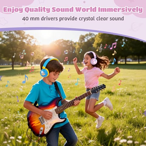 Kids Headphones Bluetooth for Girls, Toddler Headphones Wireless for School — view 6