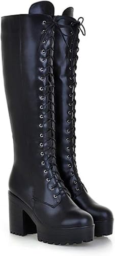 knee length platform boots