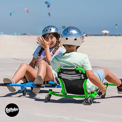 EzyRoller Spinner X Ride On Toy for Kids, Ages 4-12, Up to 154 lbs - Green