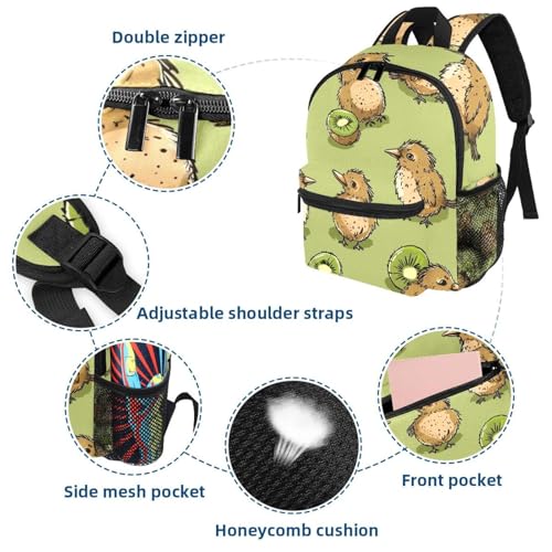 Sac à dos d'école kiwi pour primaire, cartable imperméable multicolore - 3