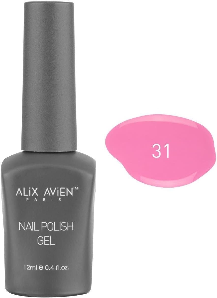ALIX AVIEN Uv Kalıcı Şeker Pembe Jel Oje 31 - Gel Polish - 12 ml