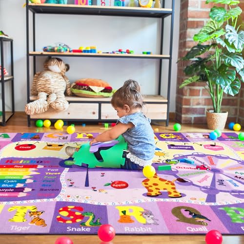 image for B BENRON Kids Rugs for Playroom Bedroom Classroom Nursery, Non-Slip an