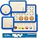 Silicone Baking Mats Set of 5-2 Half Sheets Mats + 1 Quarter Sheet Liner + 1 Round & 1 Square Cake Pan Mat - 100% Nonstick Food Safe Silicon - Reusable Oven Cooking Liners - Bake Pastry & Cookie