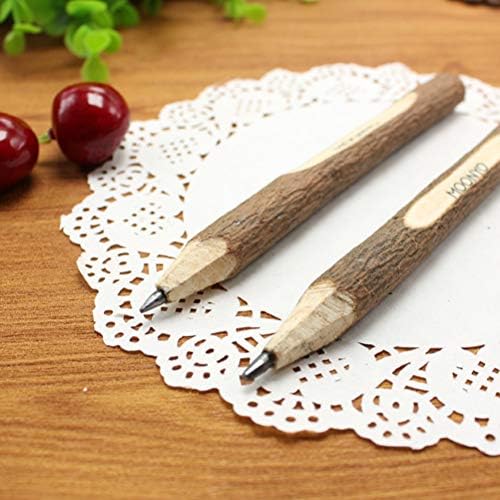 Cabilock 8pcs 5inch/13cm Short Retro Bark Pencils Wooden Tree Rustic Twig Pencils Gifts for Kids Children