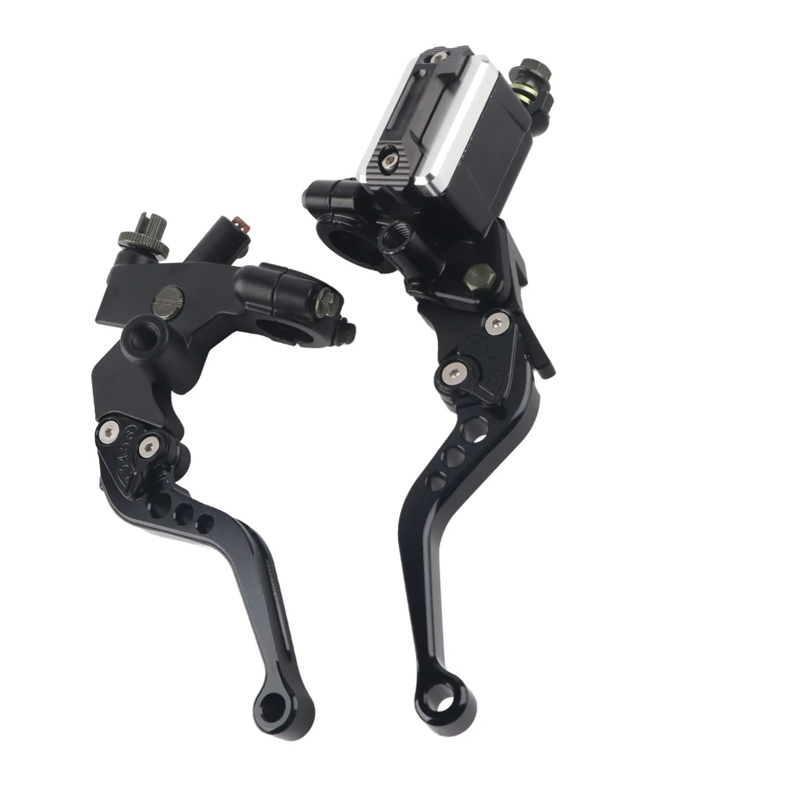 1 paire de leviers d'embrayage frein universels 7/8" (22 mm) pour réservoir maître-cylindre pour moto