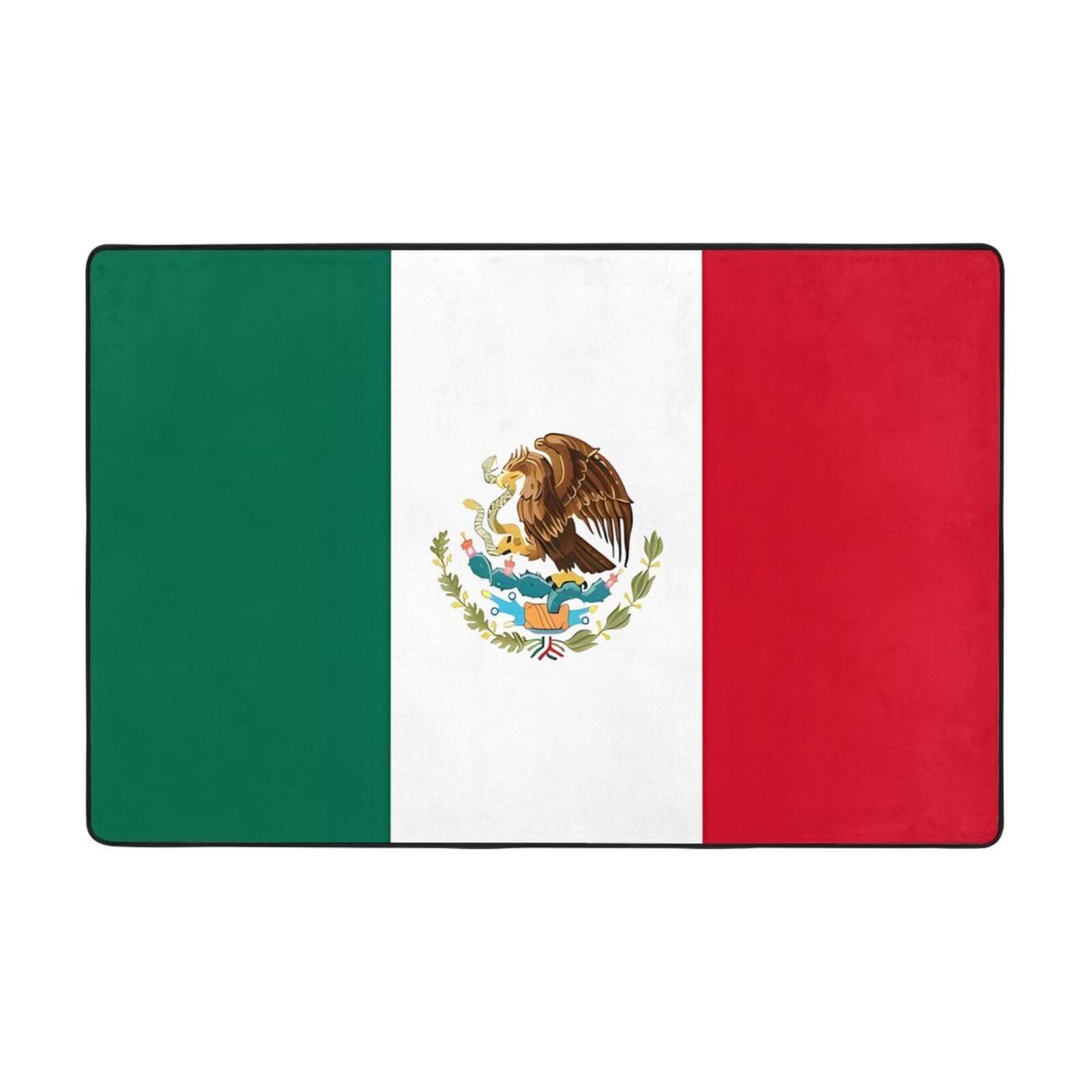 Tapete absorbente de la bandera de México 36x24 en suave franela duradera