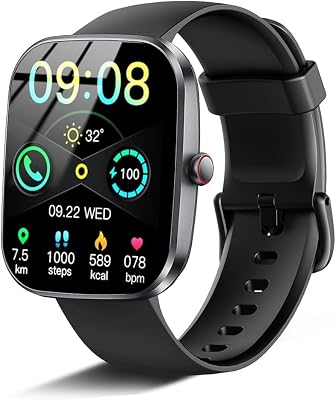 Soudorv IP68 Waterproof Fitness Watch Tracker for Android iOS, Smart Watch