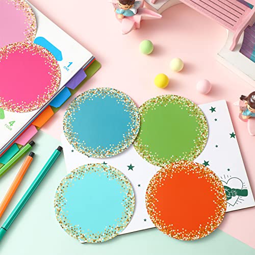 Image of Geyee 60 Pcs Circle Cutouts Confetti Colorful Circles Accents Large Confetti Circles Classroom Decorations Round Cutouts Class Jobs for Kids DIY Craft Bulletin Board Back to School Season