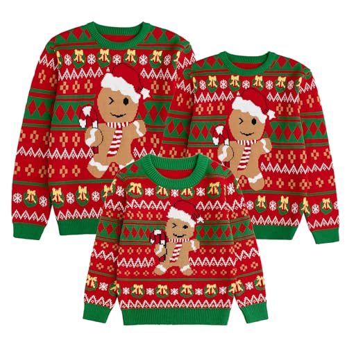 Simplee kids Ugly Christmas Sweater Family Matching Outfits for Women Men Party Sweaters Knitted Pullover