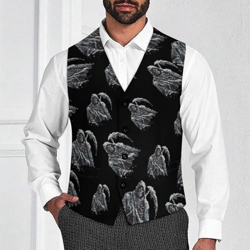 Grim Reaper Novelty Men's Suit Vest Funny Formal Dress Vests Business Waistcoat2