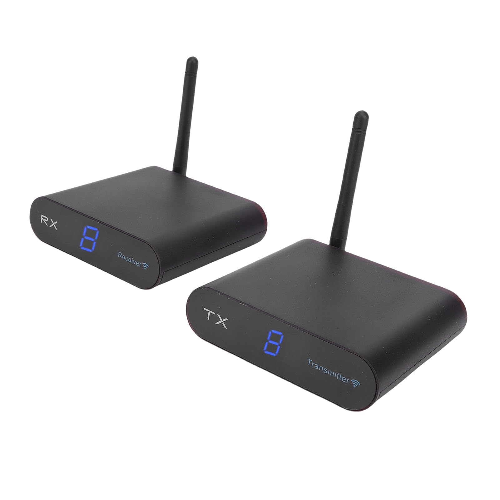 Vikye Bezprzewodowy Przedłużacz HDMI, Bezprzewodowy Nadajnik-odbiornik o Długości 200 M / 656 Stóp, 8-kanałowy Adapter Audio do Telewizora, Zasilany Komputerowo Głośnik, Wzmacniacz (wtyczka UE)