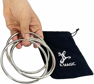 Metal Chinese Magic Linking Rings – Classic Illusion Set 4 Rings Magic Trick
