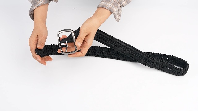 Cintura Sopravvivenza Paracord | Intrecciata 1.2m | Si Sfila Fino A 38m | Tensione 300lb | Nero - Foto 12