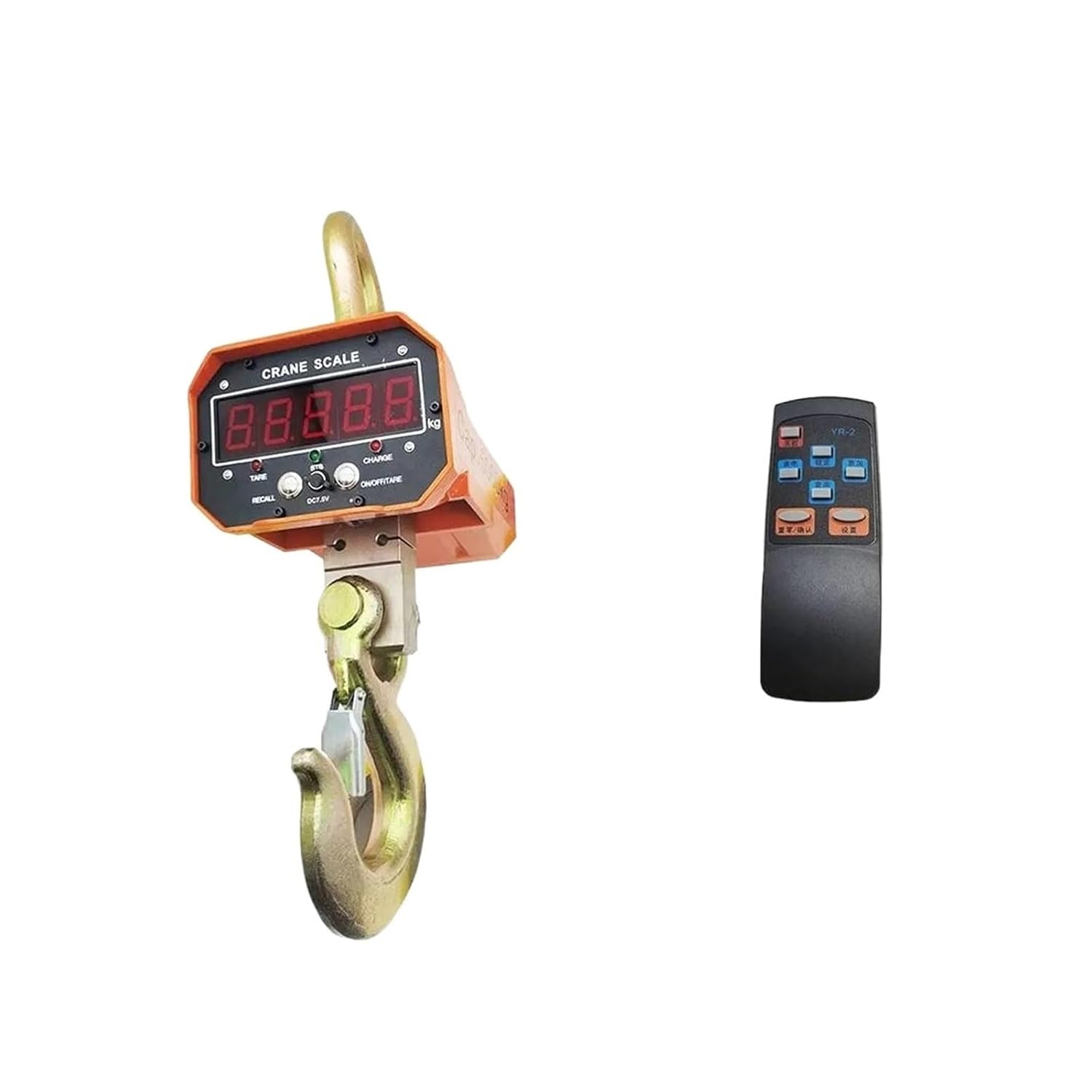 Crane Scale, Crane Scale OCS Digital Lifting 5T/5000kg Red Or Green Display Aluminum Housing Wireless Remote Control Industrial Weighing Commercial/Industrial Use,Digital Hanging Scale(Green Word)