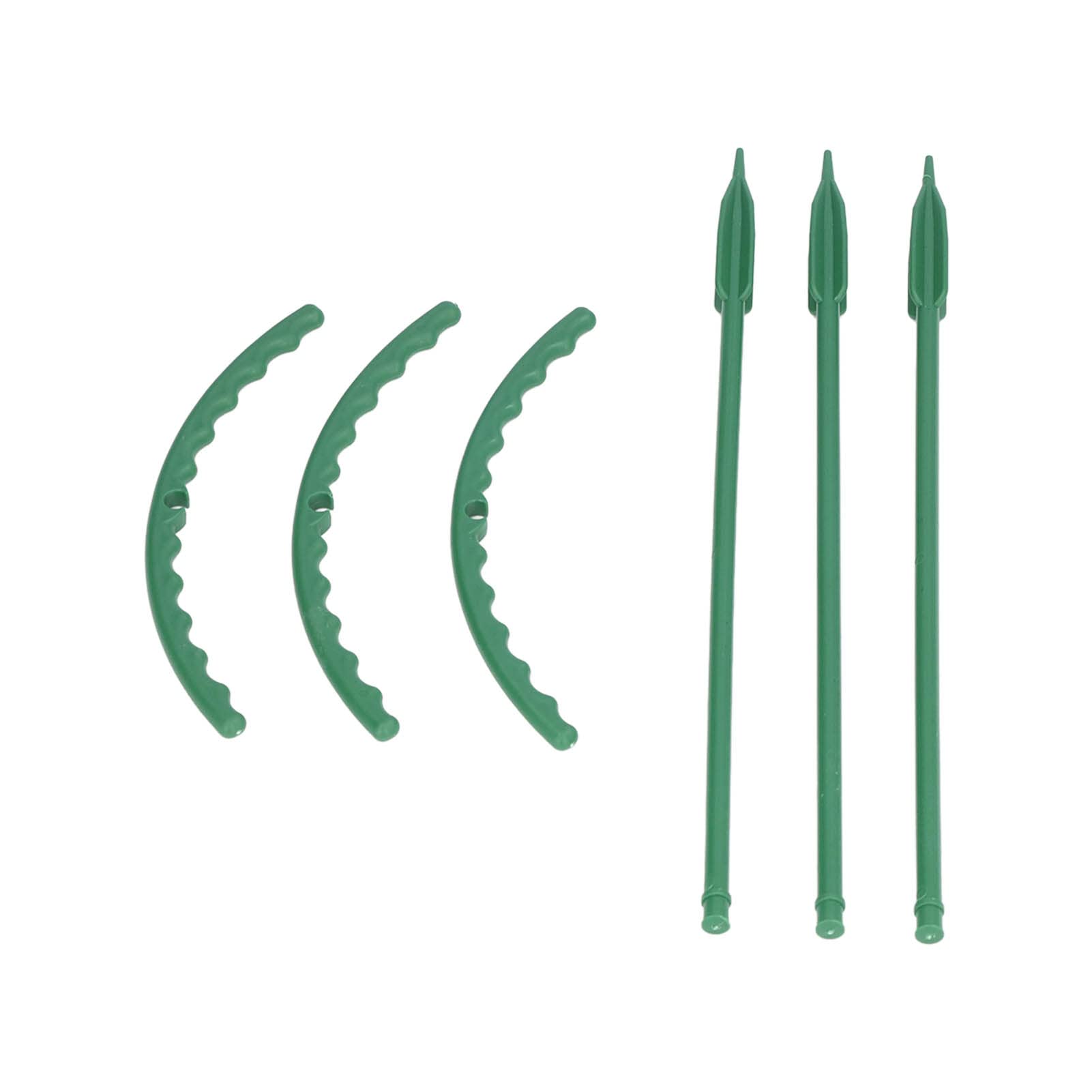 Garden Support, Cut End 6PCS Plastic Plant Stake for Shrubs Flowers Tomatoes