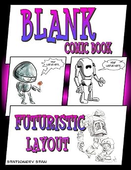 Blank Comic Book: Futuristic Layout