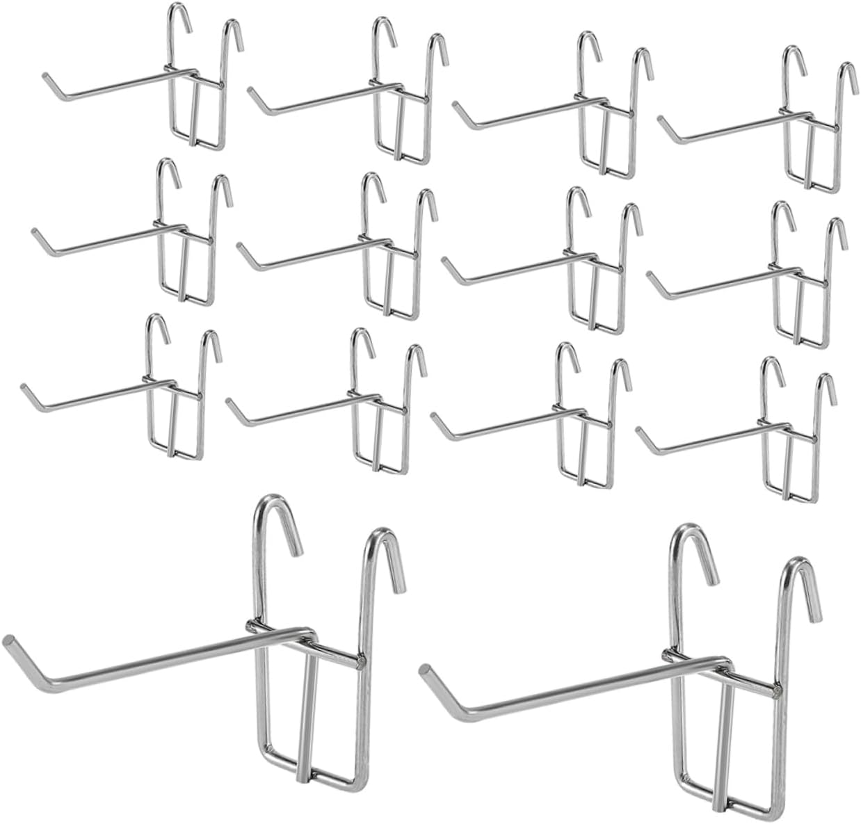 40pcs Wall Hooks Space-Saving Accessories for Organizing Snacks Items Easy Installation for Retail Displays Home Use Grid Panels