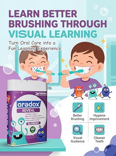 Image of Reveal Plaque Disclosing Tablets: Shows Plaque by Changing Color - Helps Teach Brushing Habits for Clean Teeth - Suitable for kids & adults.